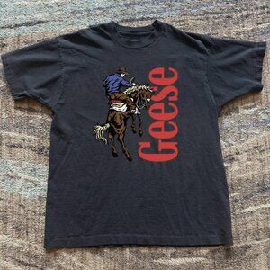 Y2k Black Geese Band Country Cowboy Graphic Tee